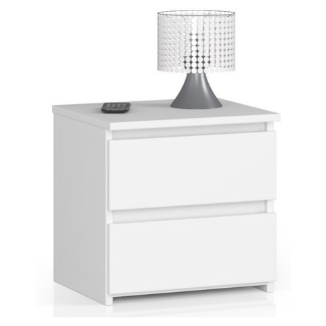Noční stolek CL2 40 cm - bílá Akord