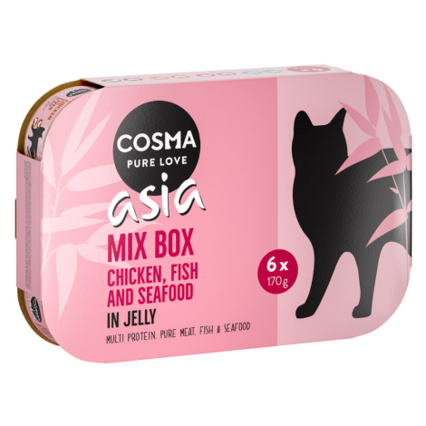 Cosma Asia v želé 24 x 170 g - 20 + 4 zdarma - Míchané balení (4 druhy)