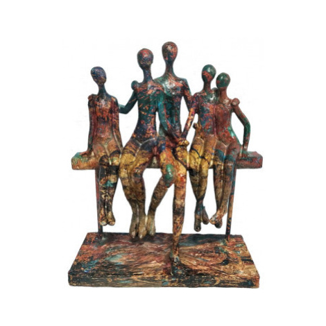 Dekorační soška Lidé na lavičce, 22 cm Asko