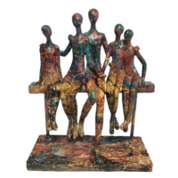 Dekorační soška Lidé na lavičce, 22 cm
