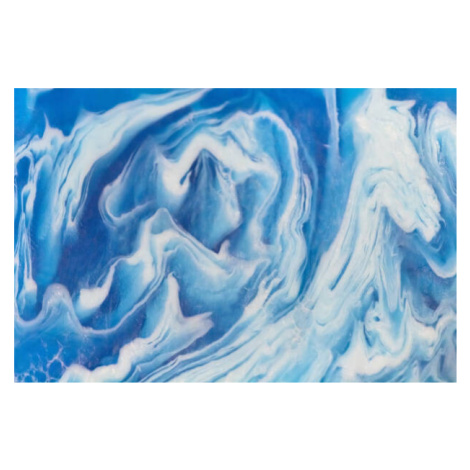Ilustrace blue dark color soap abstract background, DrPAS, (40 x 26.7 cm)