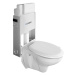 Aqualine Závěsné WC Taurus s podomítkovou nádržkou a tlačítkem Geberit, bílá - SET(110.100.00.1/