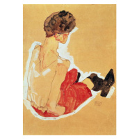 Obrazová reprodukce Seated Woman, 1911, Egon Schiele, 30 × 40 cm