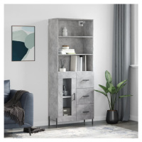 vidaXL Skříň highboard betonově šedá 69,5x34x180 cm kompozitní dřevo