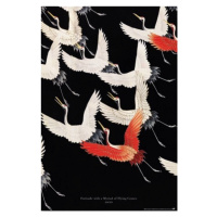 Plakát, Obraz - Furisode with a Myriad of Flying Cranes, (61 x 91.5 cm)