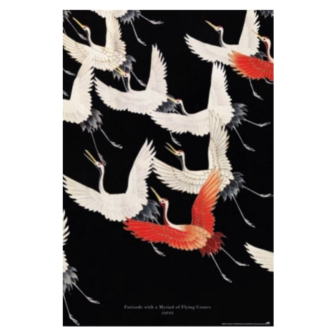 Plakát, Obraz - Furisode with a Myriad of Flying Cranes, (61 x 91.5 cm)