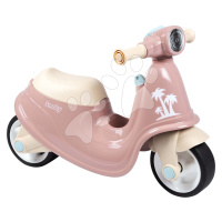 Odrážedlo motorka s reflektorem Scooter Pink Smoby s gumovými koly růžové od 18 měsíců