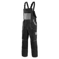 CXS Luxy Robin pracovní kalhoty s laclem černo-šedá