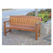 Dřevěná lavička, hnědá, celková výška 930 mm, pro 3 osoby