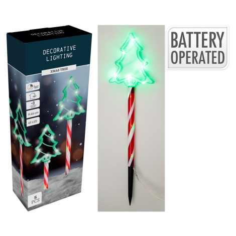 Mondex Sada 5 ks vánoční LED světelné dekorace Greene 44 cm zelená