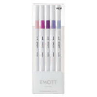 UNI EMOTT fine liner 0,4 mm - sada 5 barev FORAL