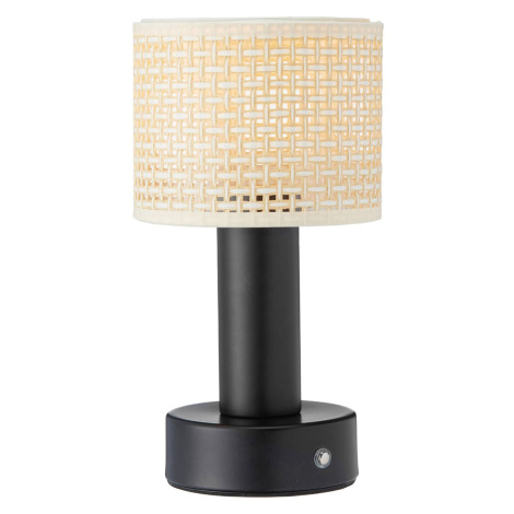 PR Home PR Home Nabíjecí stolní lampa Tiara, CCT, ratan/černá