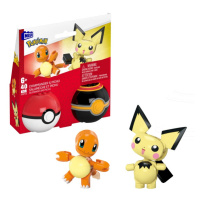 Mattel mega construx pokémon charmander & pichu 40 dílků, hxp13