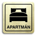 Accept Piktogram "apartmán III" (80 × 80 mm) (zlatá tabulka - černý tisk)