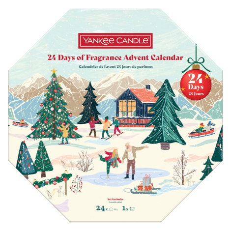 Yankee Candle Čajové svíčky Adventní věnec dárková sada 24 ks + svícen