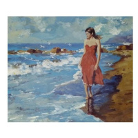 Obraz - Dívka na pláži