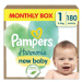 PAMPERS Plenky jednorázové Harmonie Baby vel. S 1, 180 ks, 2kg-5kg