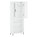 vidaXL Skříň highboard bílá 69,5 x 34 x 180 cm kompozitní dřevo