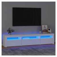 vidaXL TV skříňka s LED osvětlením bílá 195 x 35 x 40 cm