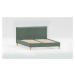 Zelená čalouněná jednolůžková postel s roštem 90x200 cm Tina – Ropez