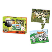 Popron.cz Shaun the Sheep - Oboustranné puzzle s pastelkami 50ks
