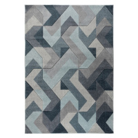 Flair Rugs koberce Kusový koberec Hand Carved Aurora Denim Blue - 160x230 cm