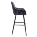 LuxD Designová barová židle Garold šedý samet