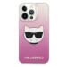 Karl Lagerfeld KLHCP13LCTRP hard silikonové pouzdro iPhone 13 / 13 Pro 6.1" pink Choupette Head