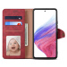 Lenuo Leather flipové pouzdro pro Samsung Galaxy A53 5G, červená - 348275