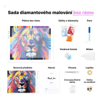 Diamantové malování - SOVY A MANDALA Rozměr: 40x50 cm, Rámování: vypnuté plátno na rám