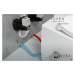 Isvea INFINITY CLEANWASH závěsná WC mísa Rimless, integrovaná baterie a bidet. sprška, 36,5x53cm