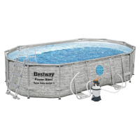 Bazén BESTWAY Power Steel Stacked Stone Swim Vista 4,88 x 3,05 x 1,07 m - 56946