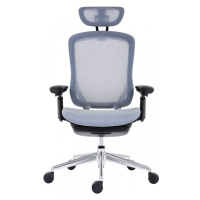 ANTARES Kancelářská židle BAT NET + FOOTREST šedá