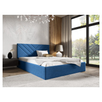 Eka Čalouněná postel LIZA 180x200 cm Barva látky Trinity: (2331) Tmavá modrá, Úložný prostor: Be