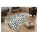 NORTHRUGS - Hanse Home koberce Kusový koberec Twin-Wendeteppiche 103131 grün creme – na ven i na