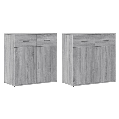 vidaXL Příborníky 2 ks šedé sonoma 79 x 38 x 80 cm kompozitní dřevo