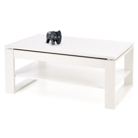 Konferenční stolek BETTY s úložným prostorem — bílá