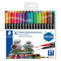 Staedtler, 3187 TB36, Double-ended, permanentní popisovače, oboustranné, 36 ks