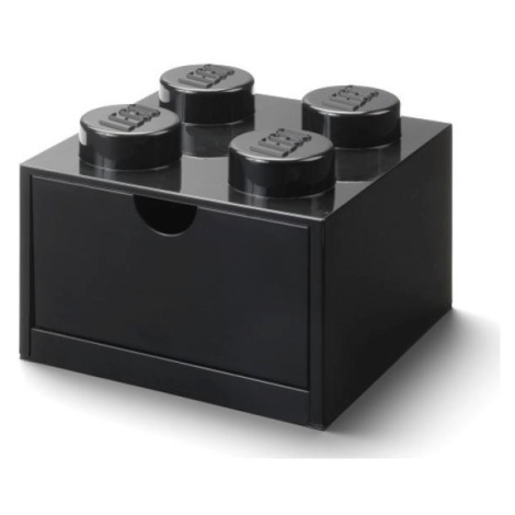 LEGO® stolní box 4 se zásuvkou černá 158 x 158 x 113 mm