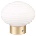 Stmívatelná LED stolní lampa v bílé a zlaté barvě se skleněným stínidlem (výška 14,5 cm) Earl – 