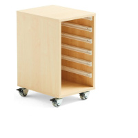 Skříňka na plastové boxy IDA, model 1, bříza