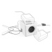 Síťový kabel 230V prodlužovací, CEE7 (vidlice) - POWERCUBE, 1.5m, EXTENDED USB, šedý, POWERCUBE,