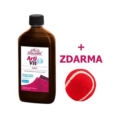 Vitar Veterinae Artivit sirup 500 ml + Zdarma aportovací míček červený Vitar Veteriane