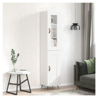 vidaXL Skříň highboard bílá s vysokým leskem 34,5x34x180 cm kompozit