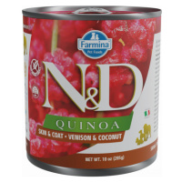 Konzerva N&D Quinoa Dog Skin&Coat Venison 285g