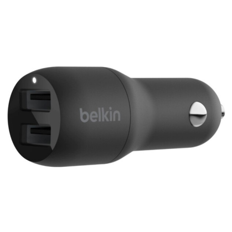 Belkin BOOST CHARGE duální USB-A nabíječka do auta, 2x 12W, černá