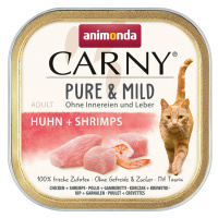 Výhodné balení animonda Carny Adult Pure & Mild 2 x 32 ks (64 × 100 g) – kuřecí + krevety
