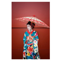 Fotografie Maiko Holding Parasol, Yossan, 26.7x40 cm