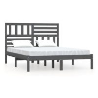 Rám postele šedý masivní borovice 120 × 200 cm, 3101020