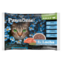 Pawsome Adult losos Flowpack 4 × 85 g